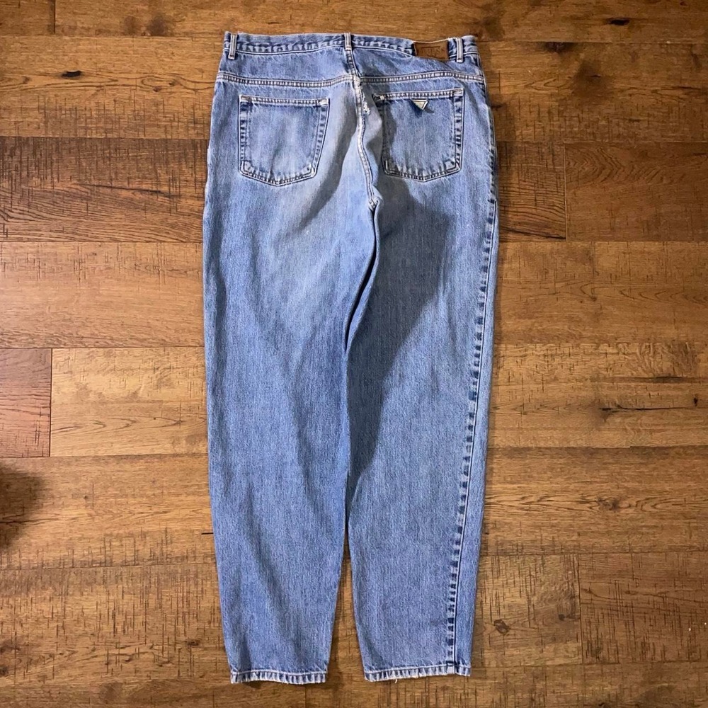 Guess Pascal 075 Jeans Mens 35x31 Blue Vintage Tapered Loose Fit Denim